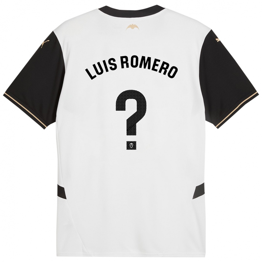 Kinder Luis Romero #0 Weiß Schwarz Heimtrikot Trikot 2024/25 T-Shirt Österreich