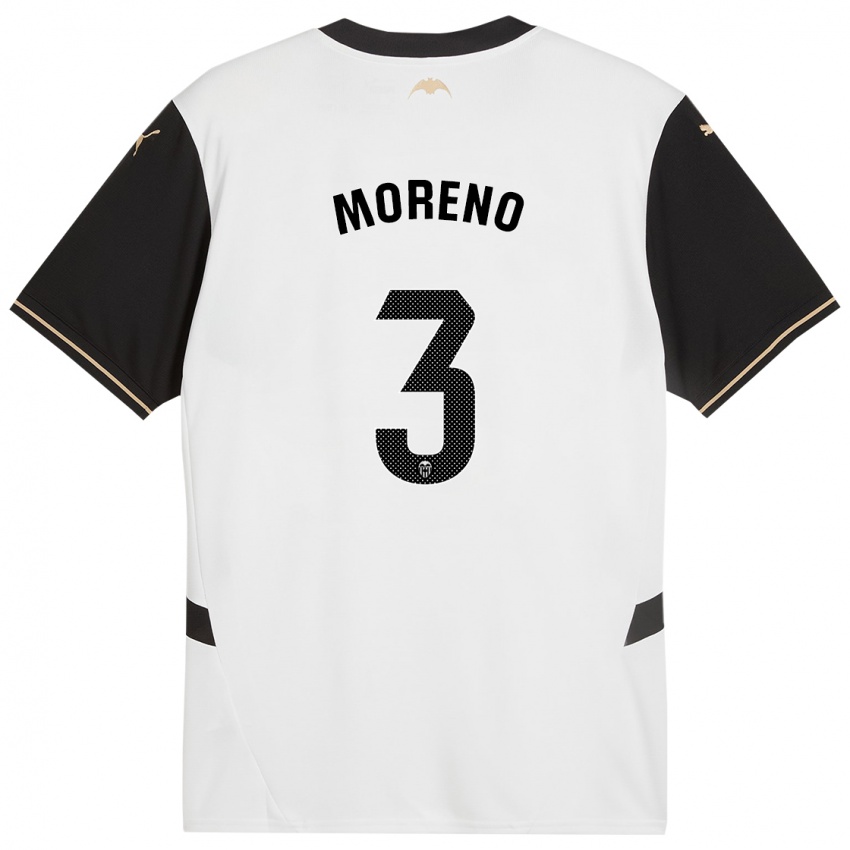 Kinder Diego Moreno #3 Weiß Schwarz Heimtrikot Trikot 2024/25 T-Shirt Österreich