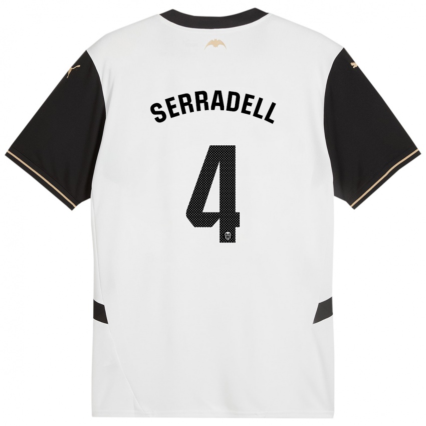 Kinder Álex Serradell #4 Weiß Schwarz Heimtrikot Trikot 2024/25 T-Shirt Österreich