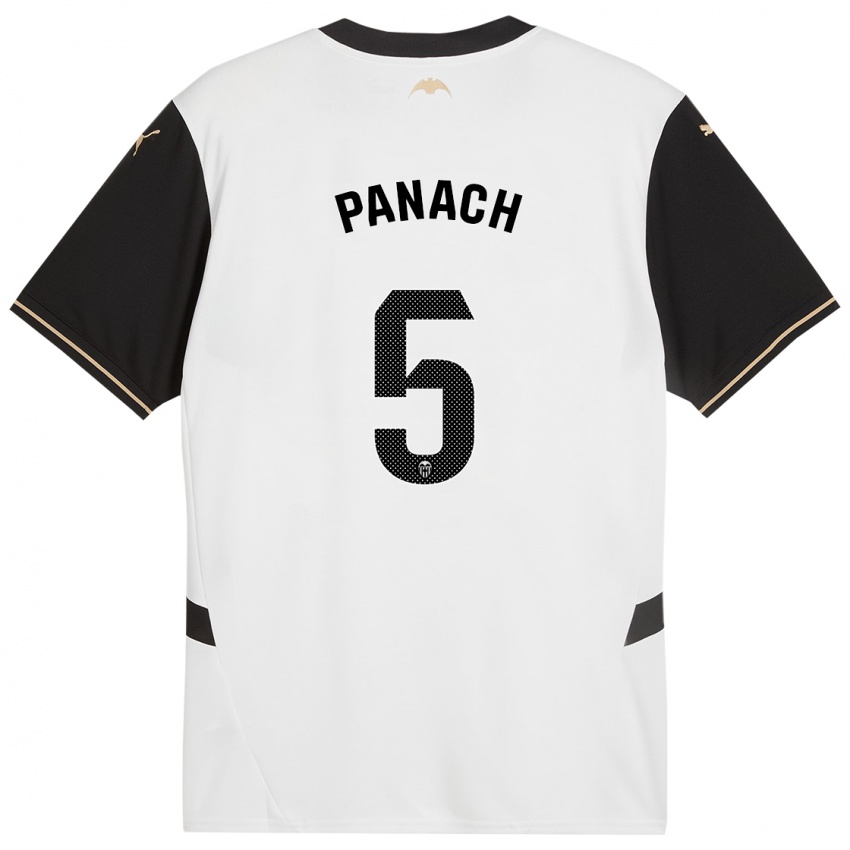 Kinder Alejandro Panach #5 Weiß Schwarz Heimtrikot Trikot 2024/25 T-Shirt Österreich