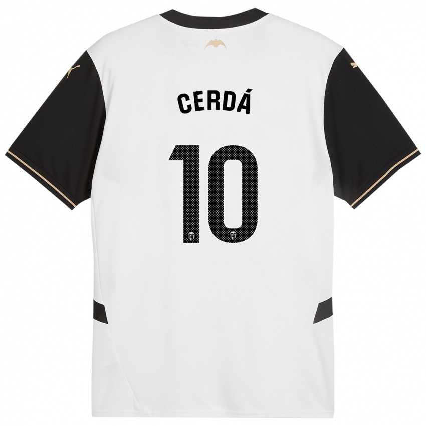 Kinder Alex Cerdá #10 Weiß Schwarz Heimtrikot Trikot 2024/25 T-Shirt Österreich