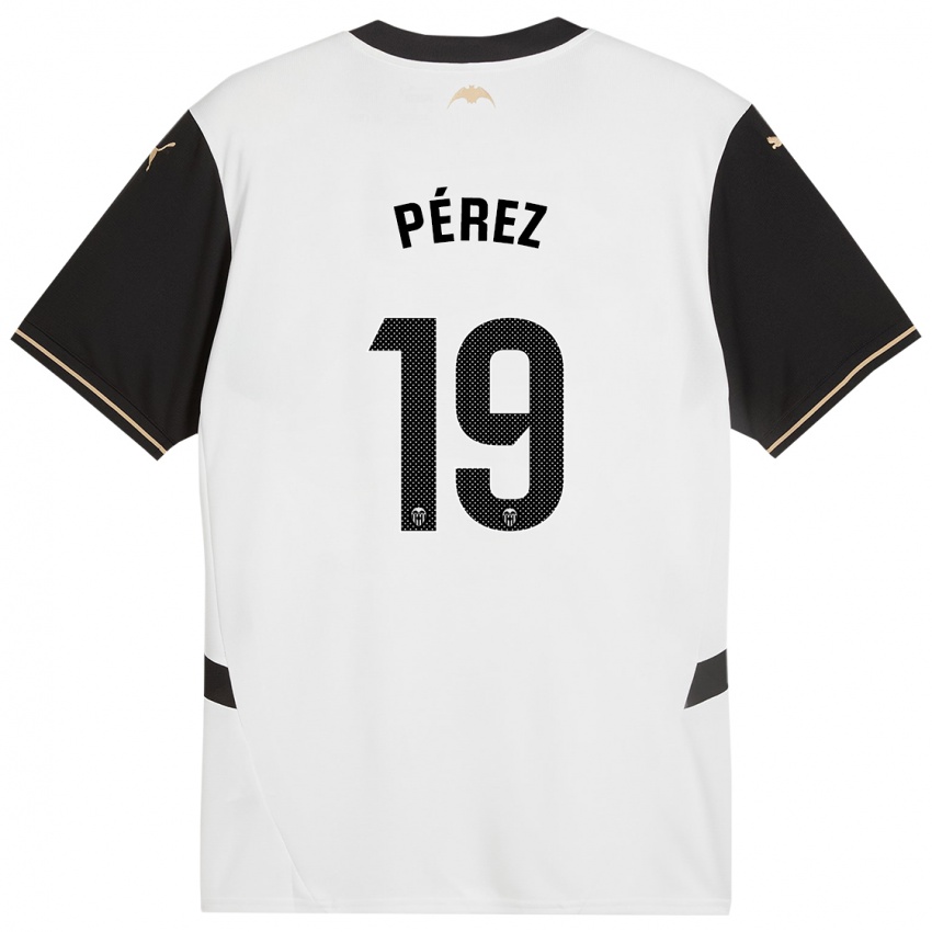 Kinder Joselu Pérez #19 Weiß Schwarz Heimtrikot Trikot 2024/25 T-Shirt Österreich