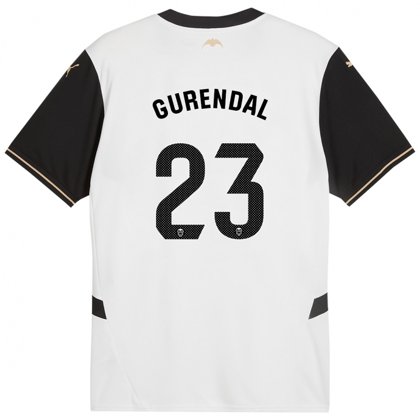 Kinder Alexander Gurendal #23 Weiß Schwarz Heimtrikot Trikot 2024/25 T-Shirt Österreich