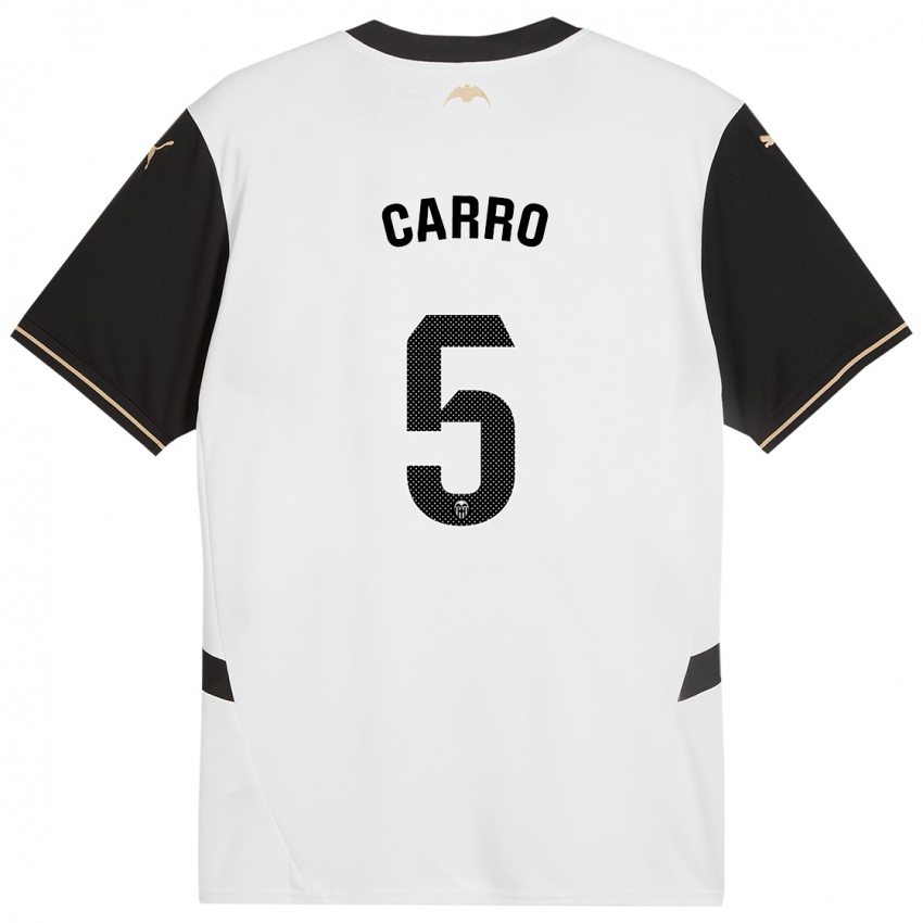 Kinder Marta Carro #5 Weiß Schwarz Heimtrikot Trikot 2024/25 T-Shirt Österreich