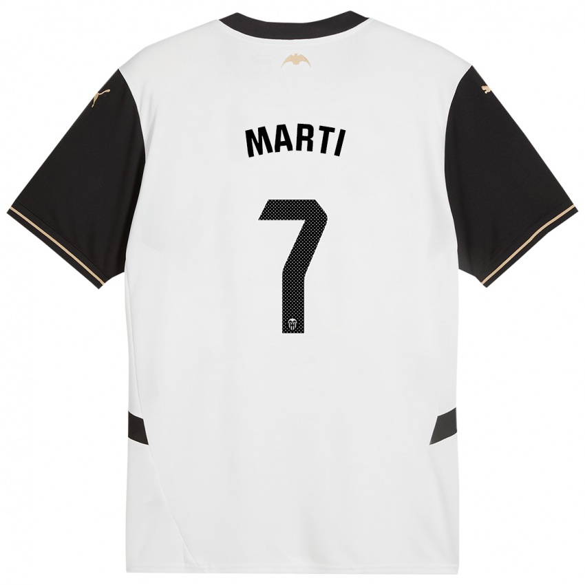 Kinder Marina Martí #7 Weiß Schwarz Heimtrikot Trikot 2024/25 T-Shirt Österreich