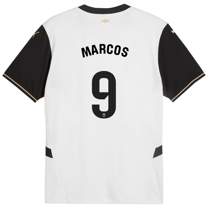 Kinder Ana Marcos #9 Weiß Schwarz Heimtrikot Trikot 2024/25 T-Shirt Österreich