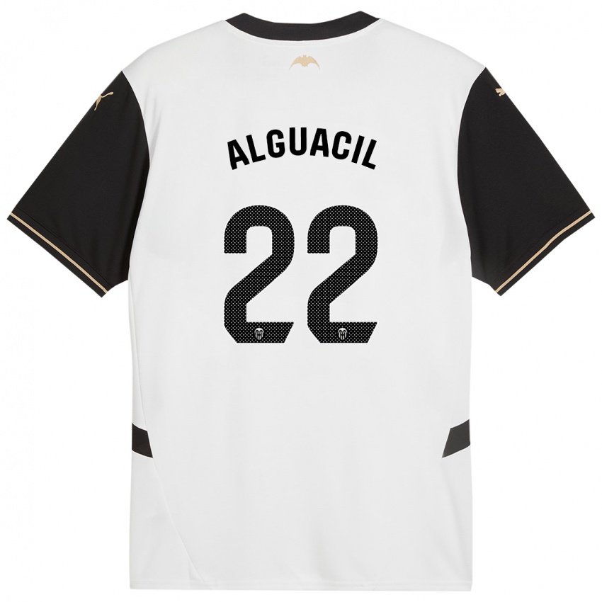 Kinder Ainhoa Alguacil #22 Weiß Schwarz Heimtrikot Trikot 2024/25 T-Shirt Österreich