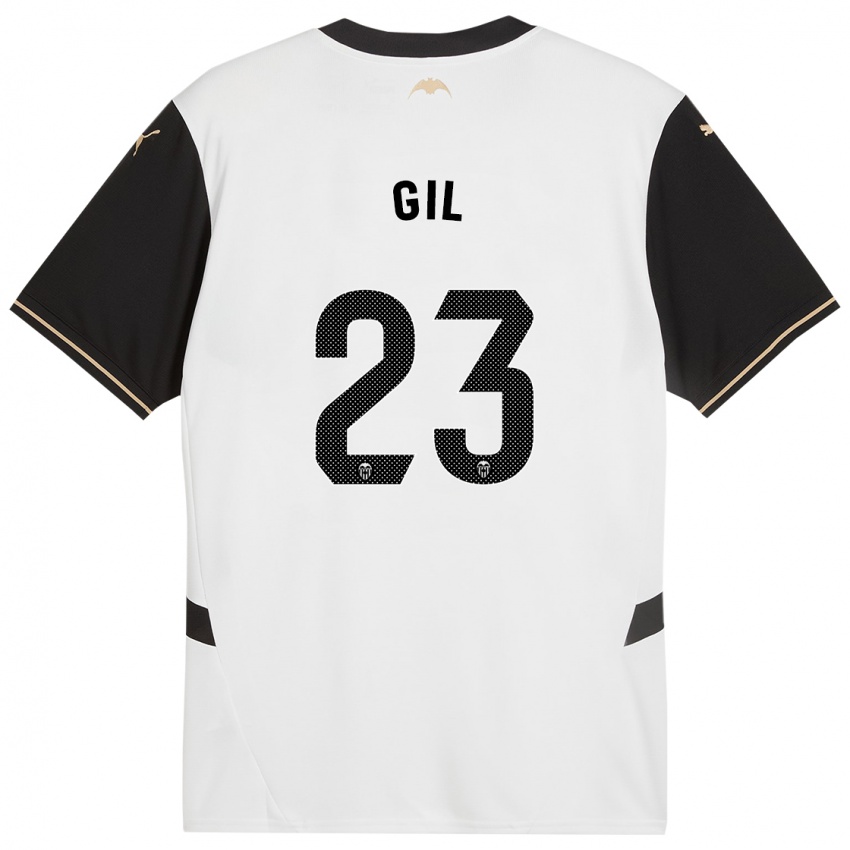 Kinder Elena Gil #23 Weiß Schwarz Heimtrikot Trikot 2024/25 T-Shirt Österreich