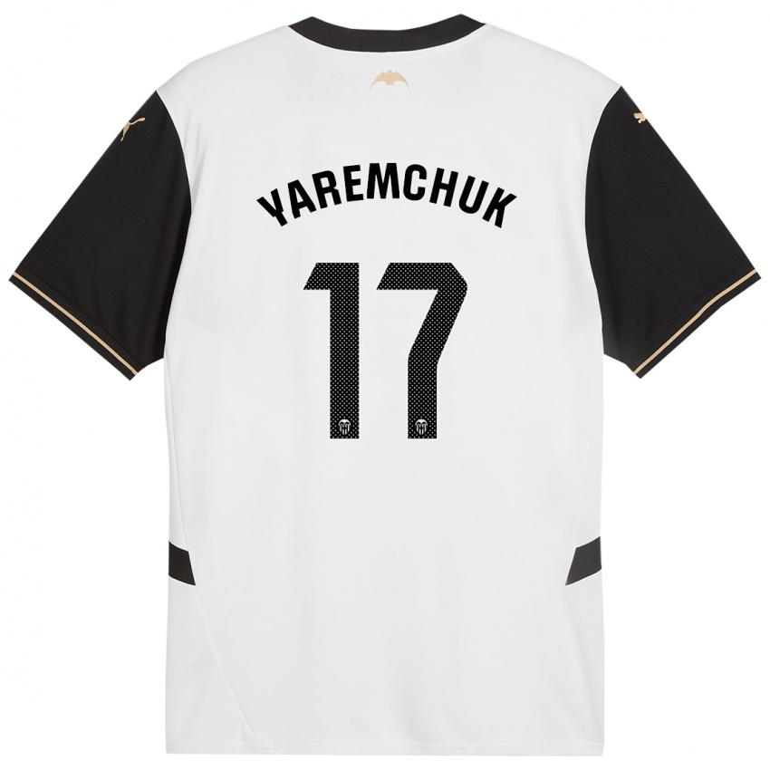 Kinder Roman Yaremchuk #17 Weiß Schwarz Heimtrikot Trikot 2024/25 T-Shirt Österreich