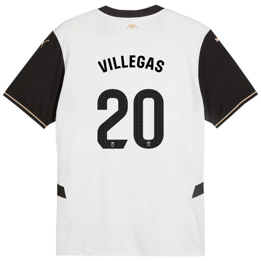 Kinder Noelia Villegas #20 Weiß Schwarz Heimtrikot Trikot 2024/25 T-Shirt Österreich