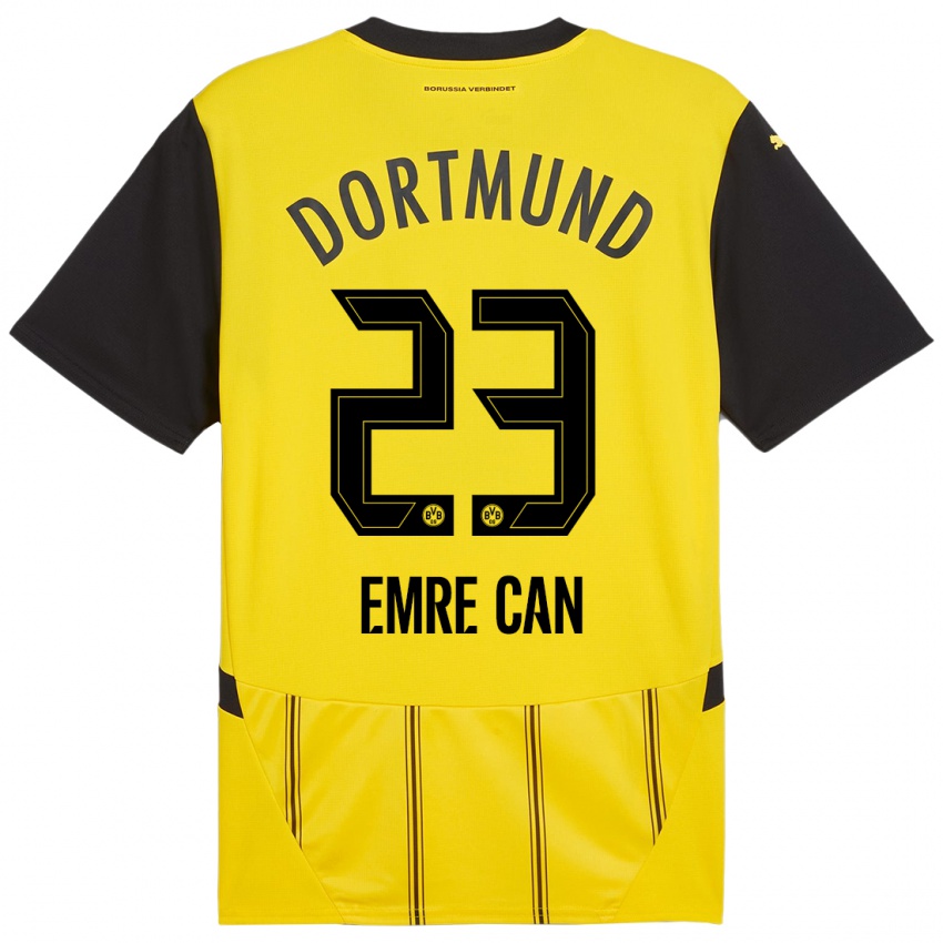 Kinder Emre Can #23 Gelb Schwarz Heimtrikot Trikot 2024/25 T-Shirt Österreich