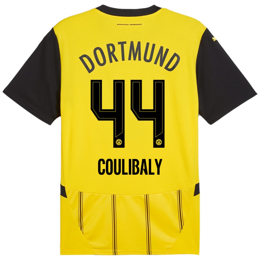 Kinder Soumaila Coulibaly #44 Gelb Schwarz Heimtrikot Trikot 2024/25 T-Shirt Österreich