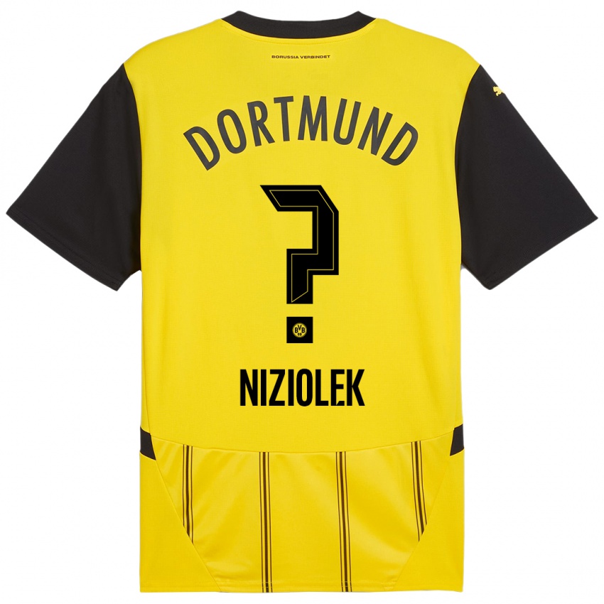 Kinder Alex Niziolek #0 Gelb Schwarz Heimtrikot Trikot 2024/25 T-Shirt Österreich