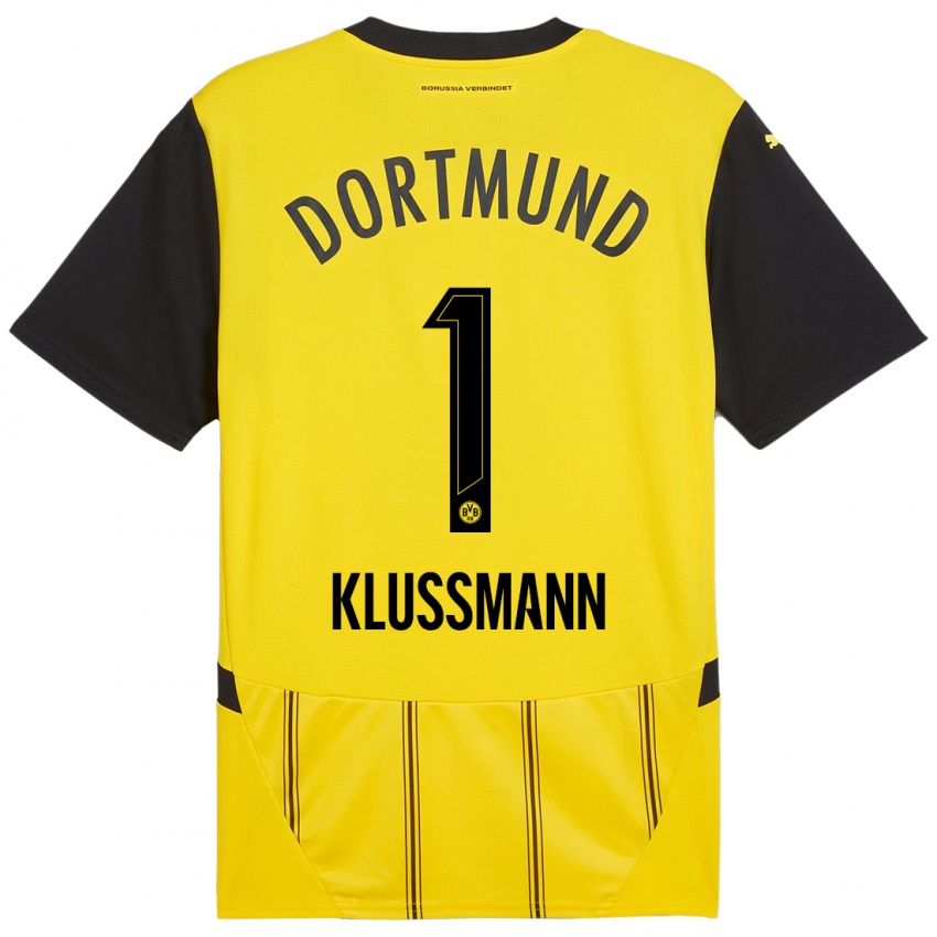 Kinder Leon Klußmann #1 Gelb Schwarz Heimtrikot Trikot 2024/25 T-Shirt Österreich