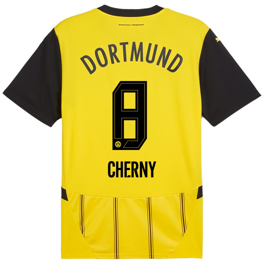 Kinder Nick Cherny #8 Gelb Schwarz Heimtrikot Trikot 2024/25 T-Shirt Österreich