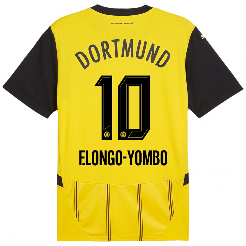 Kinder Rodney Elongo-Yombo #10 Gelb Schwarz Heimtrikot Trikot 2024/25 T-Shirt Österreich