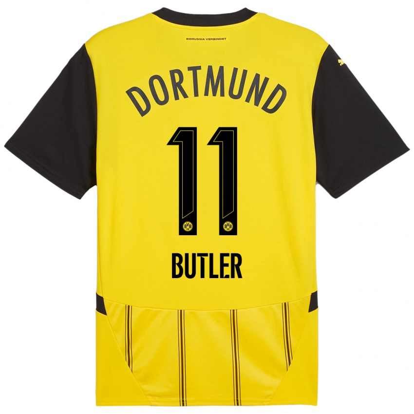 Kinder Justin Butler #11 Gelb Schwarz Heimtrikot Trikot 2024/25 T-Shirt Österreich