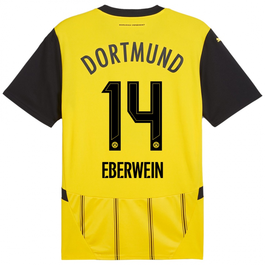 Kinder Michael Eberwein #14 Gelb Schwarz Heimtrikot Trikot 2024/25 T-Shirt Österreich