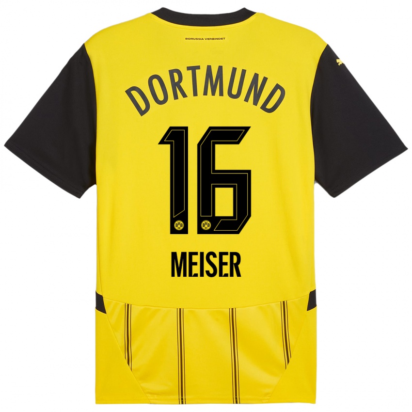 Kinder Tyler Meiser #16 Gelb Schwarz Heimtrikot Trikot 2024/25 T-Shirt Österreich