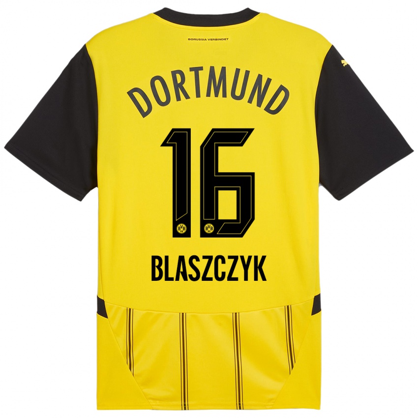 Kinder Oliwer Blaszczyk #16 Gelb Schwarz Heimtrikot Trikot 2024/25 T-Shirt Österreich