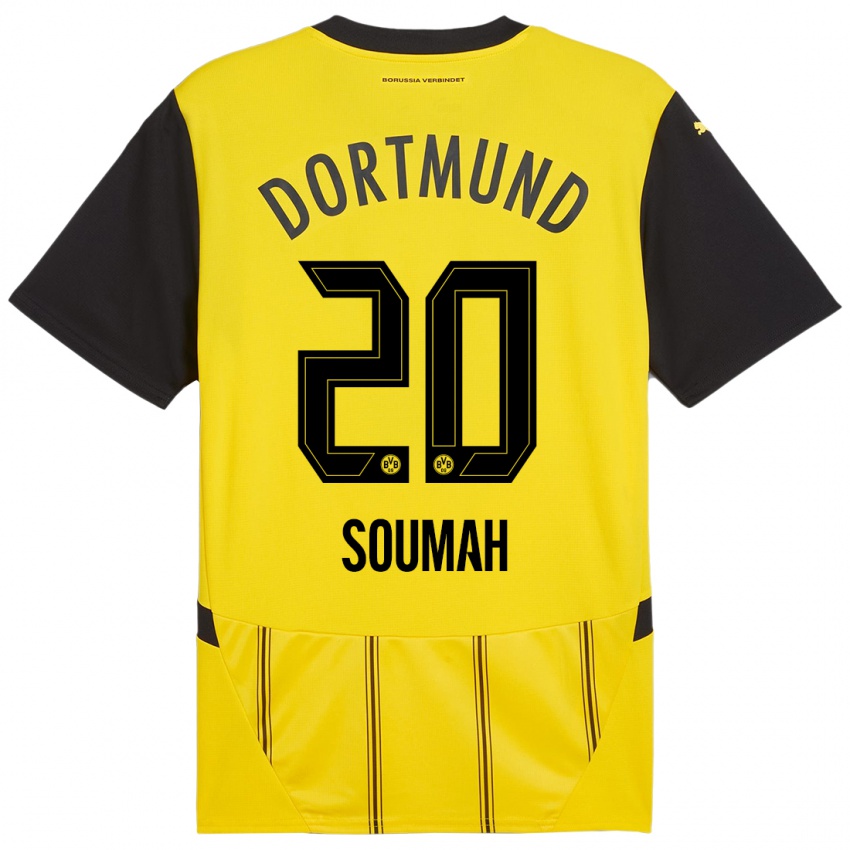 Kinder Moussa Soumah #20 Gelb Schwarz Heimtrikot Trikot 2024/25 T-Shirt Österreich