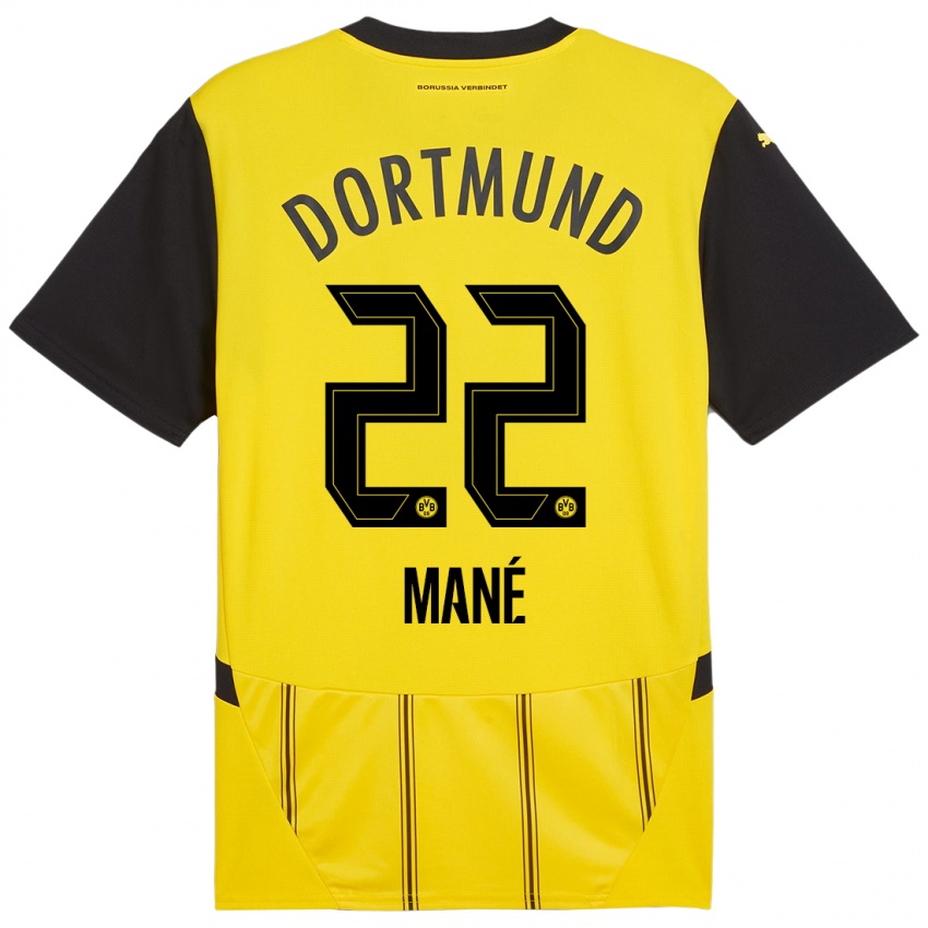 Kinder Filippo Mané #22 Gelb Schwarz Heimtrikot Trikot 2024/25 T-Shirt Österreich