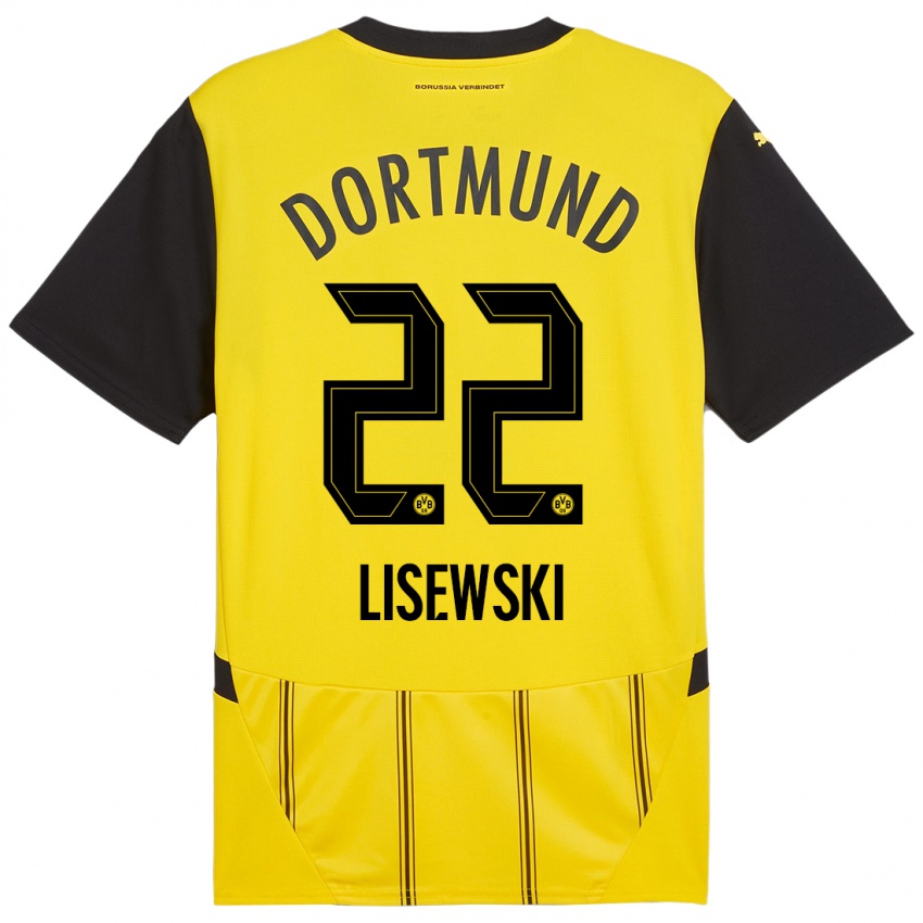 Kinder Robin Lisewski #22 Gelb Schwarz Heimtrikot Trikot 2024/25 T-Shirt Österreich