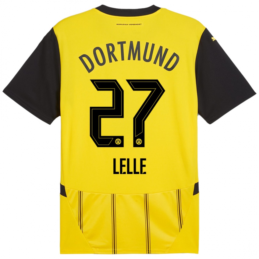 Kinder David Lelle #27 Gelb Schwarz Heimtrikot Trikot 2024/25 T-Shirt Österreich