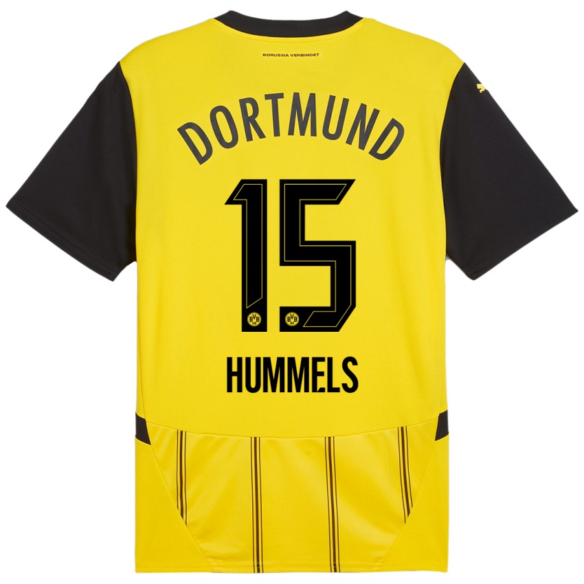 Kinder Mats Hummels #15 Gelb Schwarz Heimtrikot Trikot 2024/25 T-Shirt Österreich