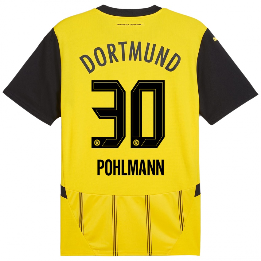 Kinder Ole Pohlmann #30 Gelb Schwarz Heimtrikot Trikot 2024/25 T-Shirt Österreich