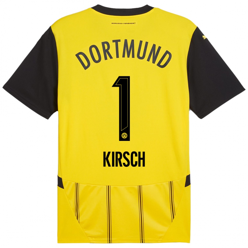 Kinder Marian Kirsch #1 Gelb Schwarz Heimtrikot Trikot 2024/25 T-Shirt Österreich