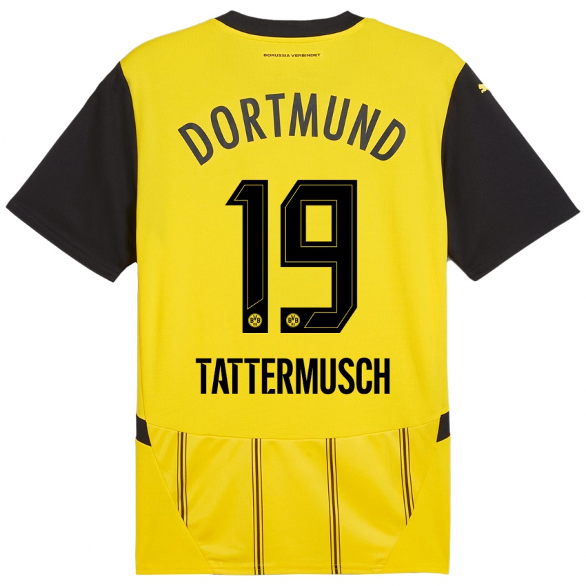 Kinder Ted Tattermusch #19 Gelb Schwarz Heimtrikot Trikot 2024/25 T-Shirt Österreich