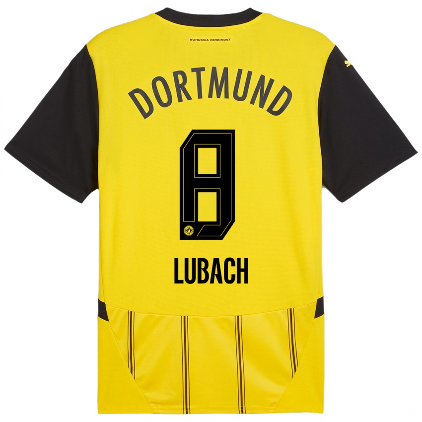 Kinder Rafael Lubach #8 Gelb Schwarz Heimtrikot Trikot 2024/25 T-Shirt Österreich