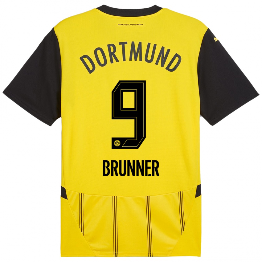 Kinder Paris Brunner #9 Gelb Schwarz Heimtrikot Trikot 2024/25 T-Shirt Österreich