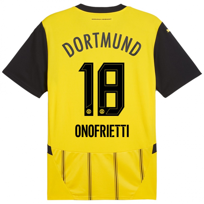 Kinder Vincenzo Onofrietti #18 Gelb Schwarz Heimtrikot Trikot 2024/25 T-Shirt Österreich