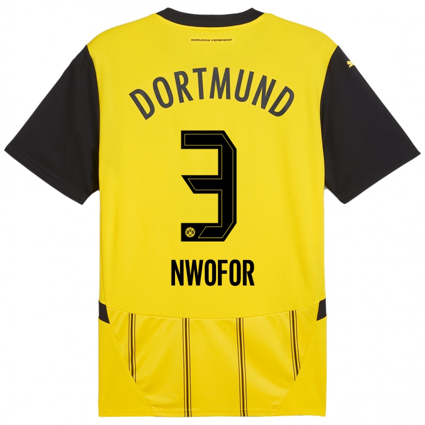 Kinder Jamie Nwofor #3 Gelb Schwarz Heimtrikot Trikot 2024/25 T-Shirt Österreich