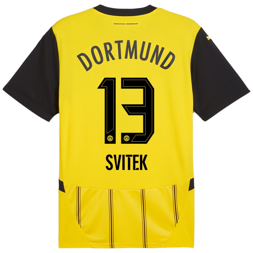 Kinder Leon Svitek #13 Gelb Schwarz Heimtrikot Trikot 2024/25 T-Shirt Österreich