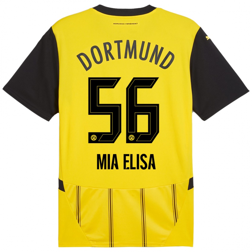 Kinder Bomnuter Mia Elisa #56 Gelb Schwarz Heimtrikot Trikot 2024/25 T-Shirt Österreich