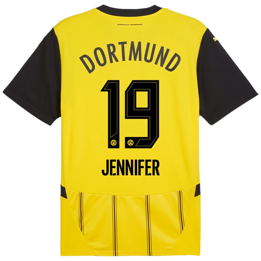 Kinder Gutierrez Bermejo Jennifer #19 Gelb Schwarz Heimtrikot Trikot 2024/25 T-Shirt Österreich