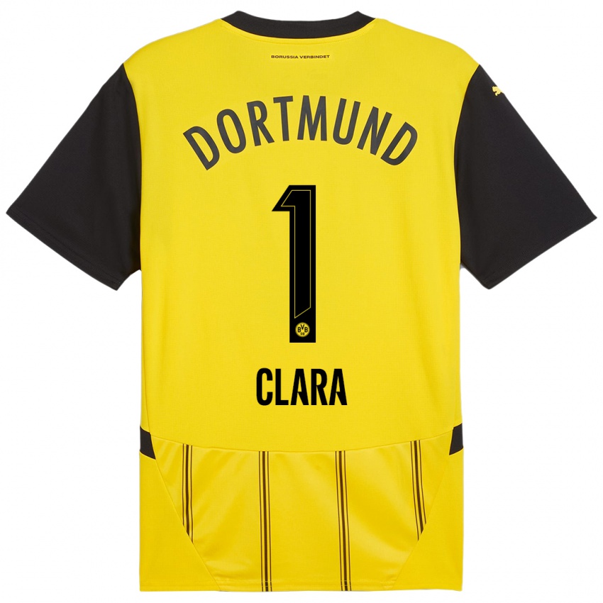 Kinder Woltering Clara #1 Gelb Schwarz Heimtrikot Trikot 2024/25 T-Shirt Österreich