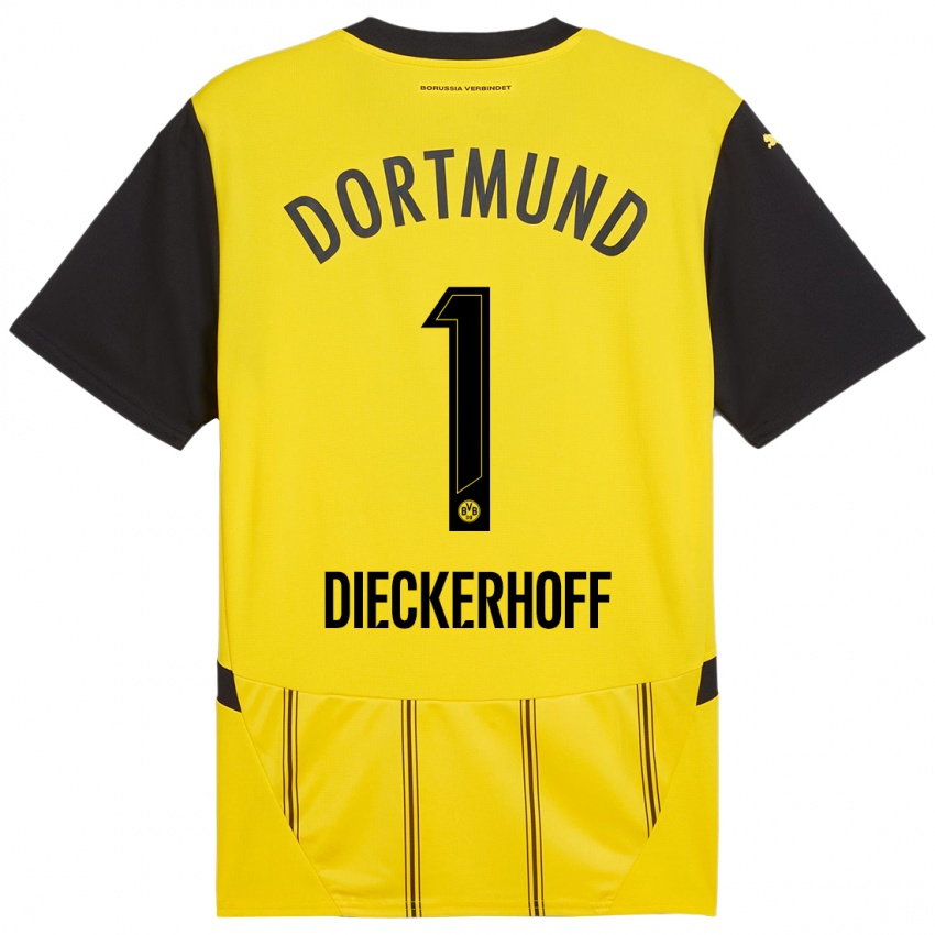 Kinder Max Dieckerhoff #1 Gelb Schwarz Heimtrikot Trikot 2024/25 T-Shirt Österreich