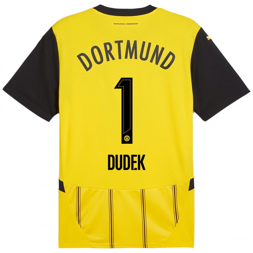 Kinder Daniel Dudek #1 Gelb Schwarz Heimtrikot Trikot 2024/25 T-Shirt Österreich