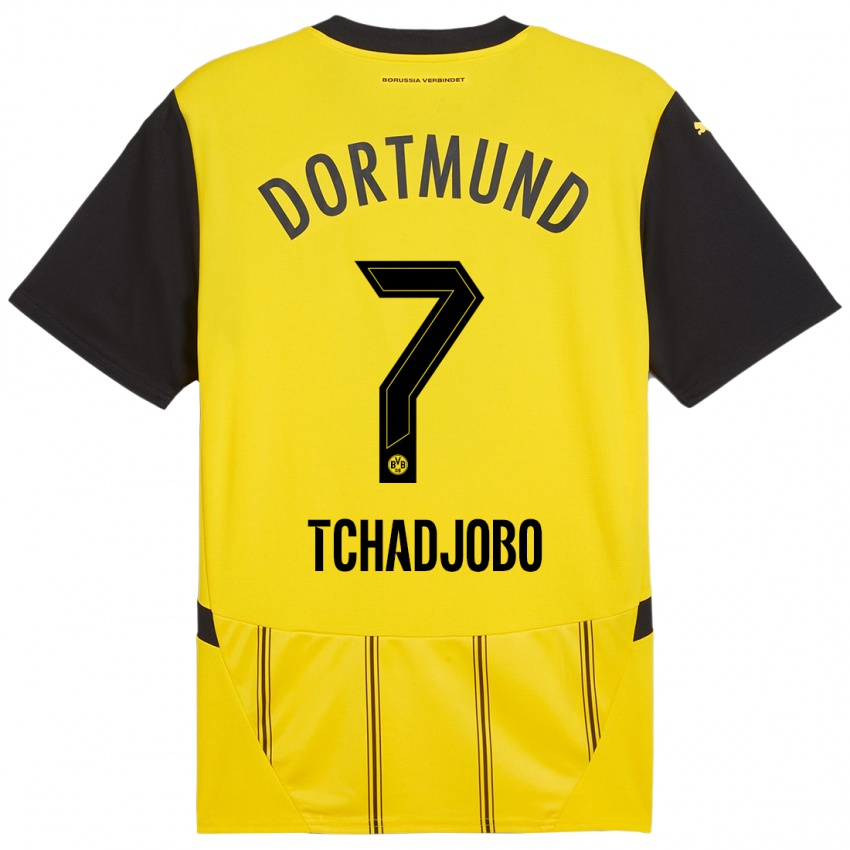 Kinder Dia Tchadjobo #7 Gelb Schwarz Heimtrikot Trikot 2024/25 T-Shirt Österreich