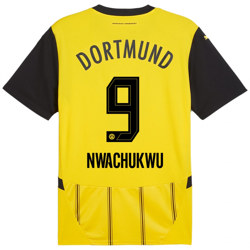 Kinder Isaak Nwachukwu #9 Gelb Schwarz Heimtrikot Trikot 2024/25 T-Shirt Österreich