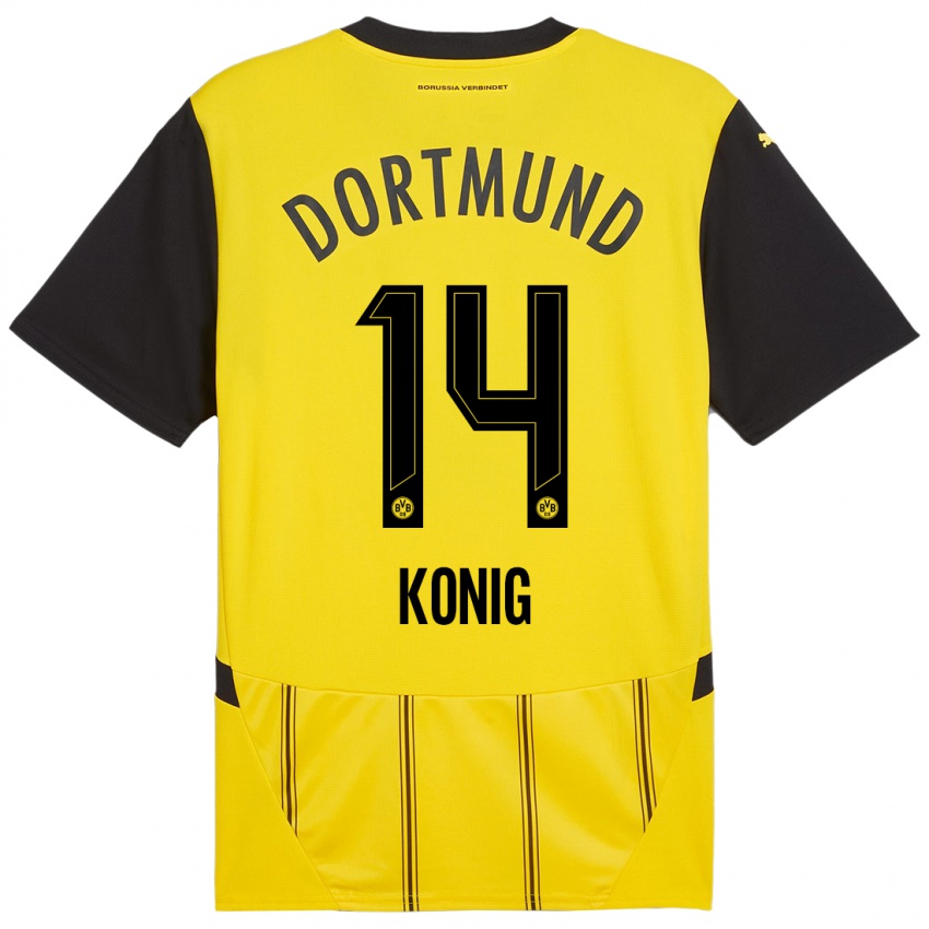 Kinder Raul Konig #14 Gelb Schwarz Heimtrikot Trikot 2024/25 T-Shirt Österreich