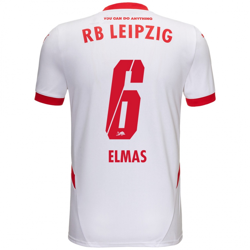 Kinder Eljif Elmas #6 Weiß Rot Heimtrikot Trikot 2024/25 T-Shirt Österreich