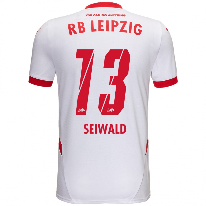 Kinder Nicolas Seiwald #13 Weiß Rot Heimtrikot Trikot 2024/25 T-Shirt Österreich