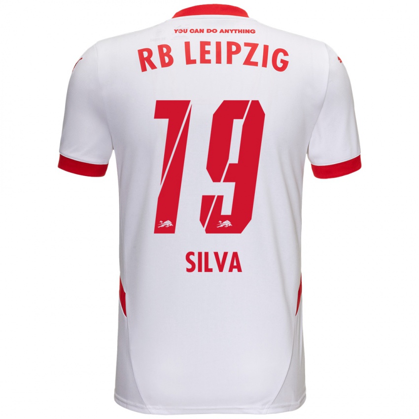 Kinder Andre Silva #19 Weiß Rot Heimtrikot Trikot 2024/25 T-Shirt Österreich