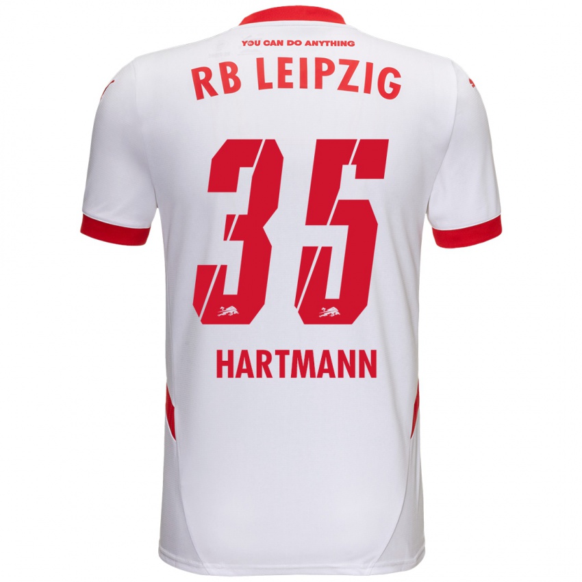 Kinder Fabrice Hartmann #35 Weiß Rot Heimtrikot Trikot 2024/25 T-Shirt Österreich