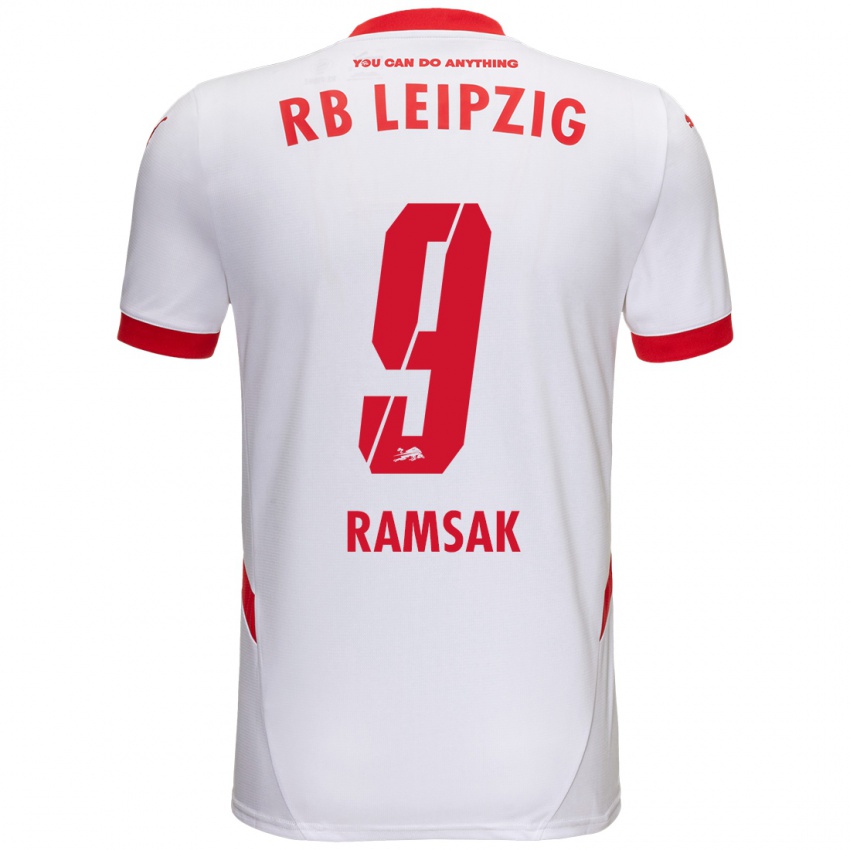 Kinder Robert Ramsak #9 Weiß Rot Heimtrikot Trikot 2024/25 T-Shirt Österreich